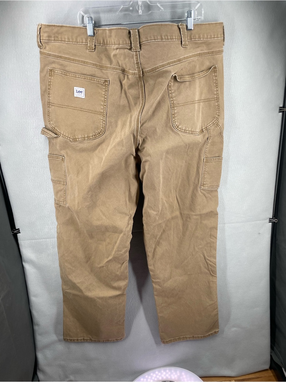 Lee Men's Carpenter Pants in Khaki vintage workwear 46x32